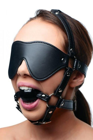STRICT Blindfold Harness and Ball Gag ( Overstocked Sale) Bondage - Blindfolds & Masks STRICT 