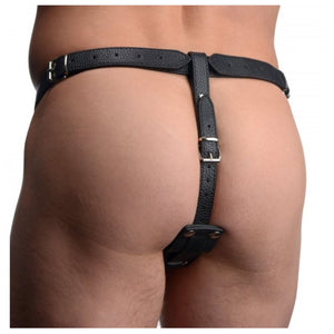STRICT Male Cock Ring Harness with Silicone Anal Plug Cock Rings - Cock Ring & Anal Plug STRICT 