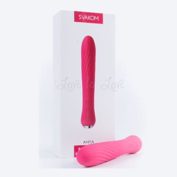 Svakom Anya Powerful Spiral Warming Vibrator Plum Red [Authorized Dealer]