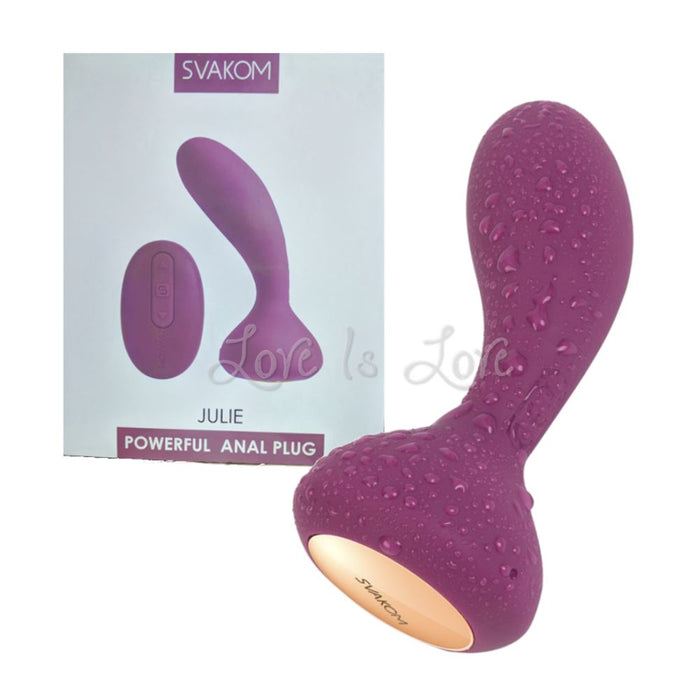 Svakom Julie Anal & G-spot Plug Prostate Milking Massager with Remote Control Violet (Authorized Dealer)