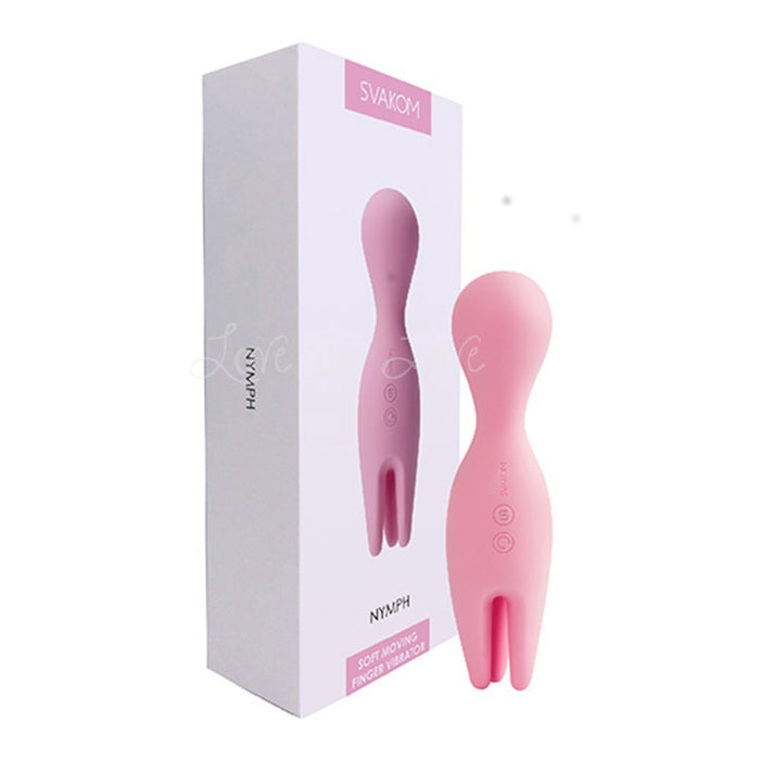 Svakom Nymph Soft Moving Finger Vibrator Pale Pink (Authorized Dealer)