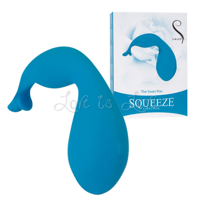 Swanvibes The Swan Kiss Squeeze Control Vibrator Teal