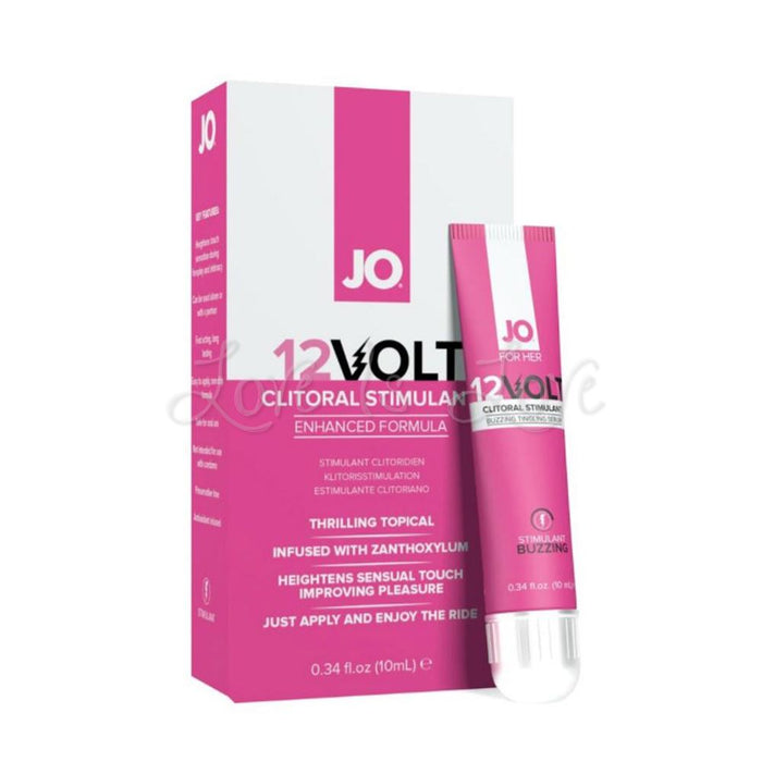 System JO For Her 12V Volt Clitoral Stimulant Thrilling Topical Serum 10 ML 0.34 FL OZ (Exp 2025)
