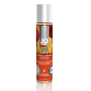 System JO H2O Flavored Lubricant Peachy Lips or Tropical Passion 30 ML 1 FL OZ Lubes & Toy Cleaners - Flavoured Lubes System JO Peachy Lips 