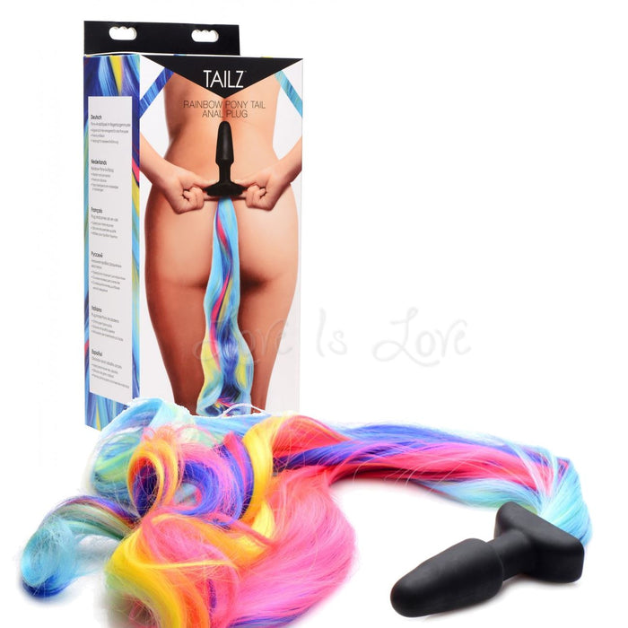 Tailz Rainbow Pony Tail Anal Plug