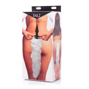 Tailz White Fox Tail Vibrating Anal Plug Anal - Tail & Jewelled Butt Plugs Tailz 