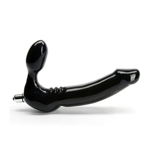 Tantus Feeldoe Stout Vibrating Silicone Strapless Strap-On Dildo Black