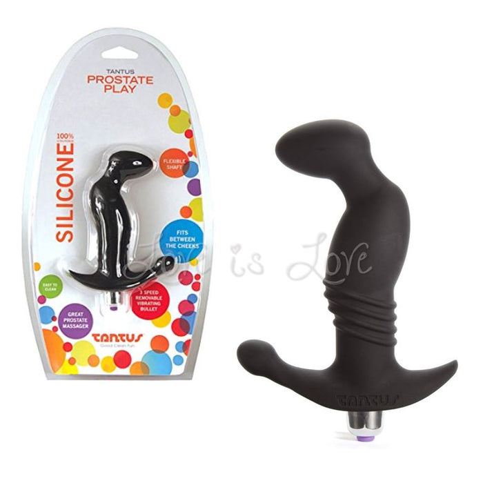 Tantus Prostate Play Silicone Vibrator Black 10 cm 4 Inch (With Video Demo)