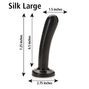 Tantus Silk Large 7.25 Inch Black or Purple Haze