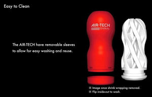 Tenga Air-Tech Reusable Vacuum Cup Gentle (White) or Regular (Red) or Strong (Black) Award-Winning & Famous - Tenga Tenga 