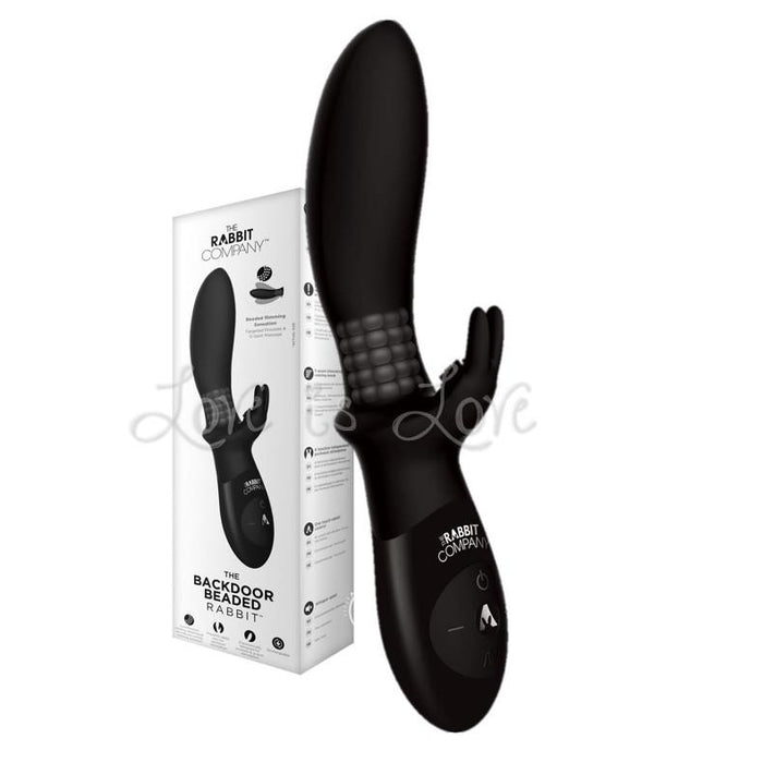 The Rabbit Company The Beaded Backdoor Rabbit Silicone USB Rechargeable Dual Vibe Splashproof