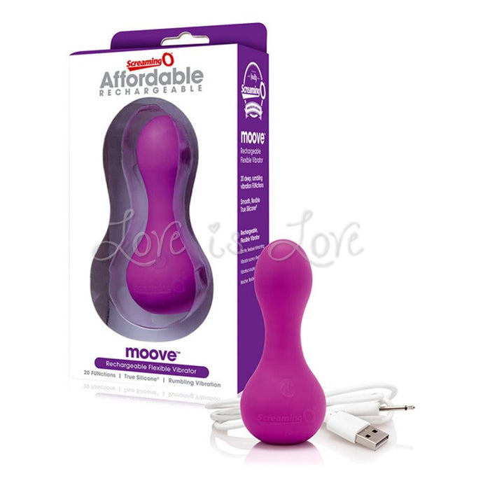 The Screaming O Affordable Moove Rechargeable Vibe Purple