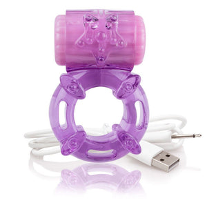 The Screaming O Charged Big O Rechargeable Cock Ring in Purple or Clear or Blue (Newly Replenished on Apr 19) Cock Rings - Rechargeable Cock Rings The Screaming O 