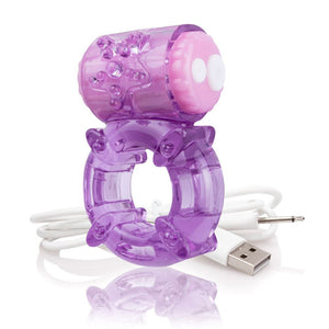 The Screaming O Charged Big O Rechargeable Cock Ring in Purple or Clear or Blue (Newly Replenished on Apr 19) Cock Rings - Rechargeable Cock Rings The Screaming O 