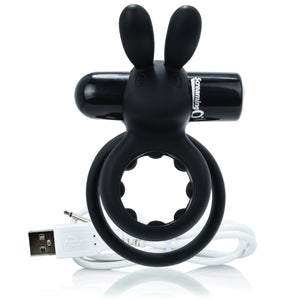 The Screaming O Charged Ohare Rabbit Cock Ring Black (Restocked on Mar 19) Cock Rings - Rabbit Cock Rings The Screaming O 