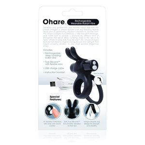 The Screaming O Charged Ohare Rabbit Cock Ring Black (Restocked on Mar 19) Cock Rings - Rabbit Cock Rings The Screaming O 