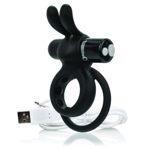The Screaming O Charged Ohare Rabbit Cock Ring Black (Restocked on Mar 19) Cock Rings - Rabbit Cock Rings The Screaming O 