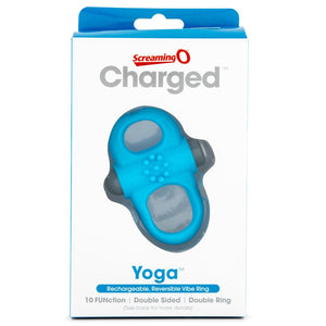 The Screaming O Charged Yoga Rechargeable Reversible Cock Ring Blue Cock Rings - Rechargeable Cock Rings The Screaming O 