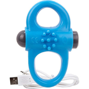 The Screaming O Charged Yoga Rechargeable Reversible Cock Ring Blue Cock Rings - Rechargeable Cock Rings The Screaming O 