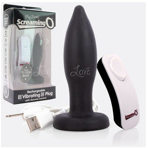 The Screaming O My Secret Remote Control Rechargeable Vibrating Plug Black Anal - Anal Vibrators The Screaming O 