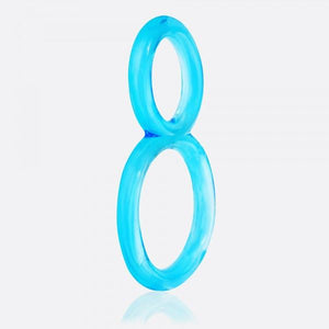 The Screaming O Ofinity Double Erection Ring Blue Cock Rings - Double Cock Rings The Screaming O 