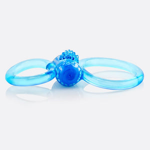 The Screaming O Ofinity Plus Vibrating Double Erection Ring Blue Cock Rings - Double Cock Rings The Screaming O 