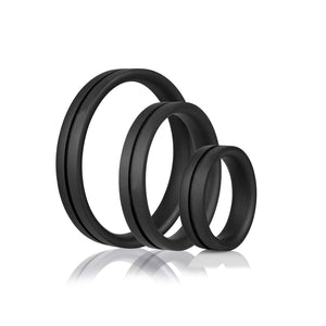 The Screaming O RingO Pro X3 Black Set of 3 Sizes (L, XL and XXL) Cock Rings - Cock Ring Sets The Screaming O 