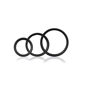 The Screaming O RingO Pro X3 Black Set of 3 Sizes (L, XL and XXL) Cock Rings - Cock Ring Sets The Screaming O 