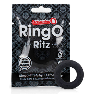 The Screaming O RingO Ritz Cock Ring Black Cock Rings - Stretchy Cock Rings The Screaming O 