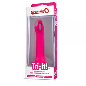 The Screaming O Tri-it Charged Clit Vibe Pink Vibrators - Clitoral & Labia The Screaming O 