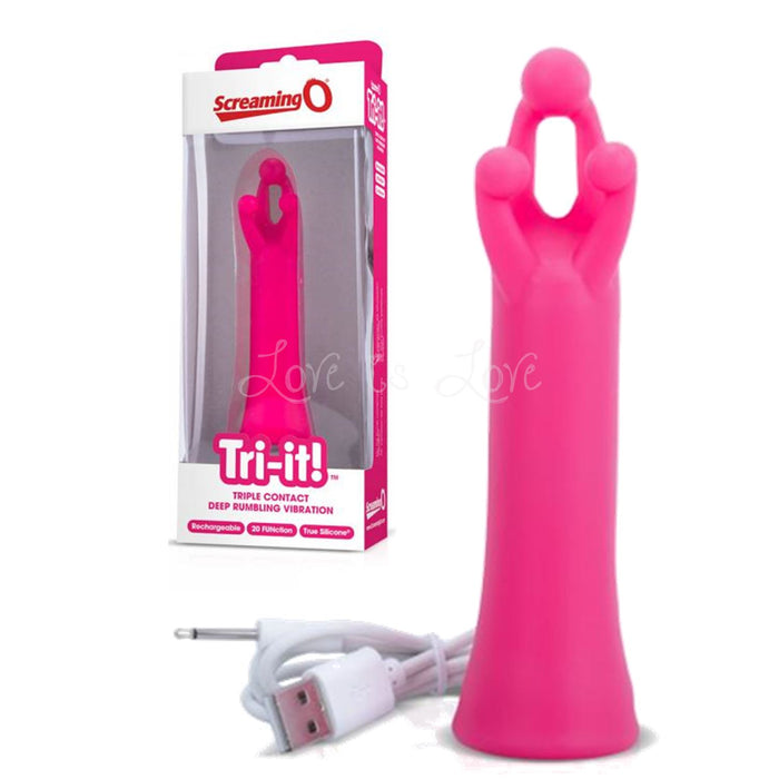 The Screaming O Tri-it Triple Contact Deep Rumbling Vibrator ( Last Piece )