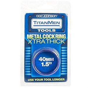 TitanMen Metal Cock Ring XTRA THICK 40mm or 45mm Cock Rings - Metal Cock Rings Doc Johnson 