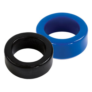 TitanMen Tools Cock Ring - Stretch To Fit Black or Blue (Stretch To Fit Cock Ring Best Seller) For Him - Cock Rings Doc Johnson 