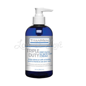 TitanMen Triple Duty Fist, Fuck & Jack-Off Cream 8 FL OZ (Best Sellers) Lubes & Toy Cleaners - Anal Lubes & Creams Doc Johnson 