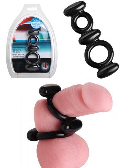 Trinity Vibes Dual Stretch To Fit Cock And Ball Ring