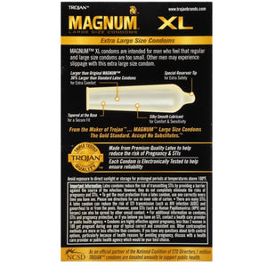 Trojan Magnum XL Condoms Width (12 pcs) Enhancers & Essentials - Condoms Trojan 