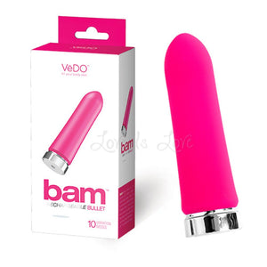 VeDO Bam Rechargeable Bullet Foxy Pink Vibrators - Bullet Vibrator Vedo 