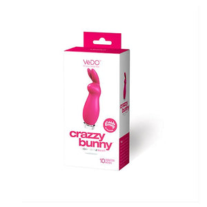 Vedo Crazzy Bunny Rechargeable Mini Vibe Pink Vibrators - Clitoral & Labia Vedo 