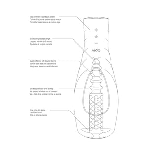 VeDo Torpedo Vibrating Rechargeable Stroker Black