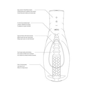 VeDo Torpedo Vibrating Rechargeable Stroker Black (Just Sold)