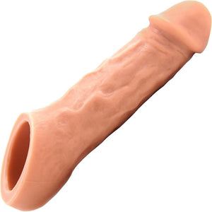 Vixen Creations Colossus Realistic Penis Extender Caramel or Chocolate or Vanilla For Him - Penis Extension Vixen Creations Vanilla 