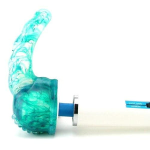 Vixen Creations Gee Whiz Magic Wand Attachment Electric Blue Swirl or Emerald Green Marble Vibrators - Wands & Attachments Vixen Creations 
