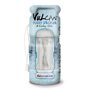 Vulcan Cyberskin Cooling Glide Frost Pussy Stroker Male Masturbators - Masturbation Cups Topco Sales 
