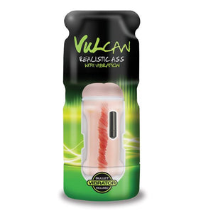 Vulcan Cyberskin Vibrating Realistic Ass In Cream (Newly Replenished) Male Masturbators - Masturbation Cups Topco Sales 