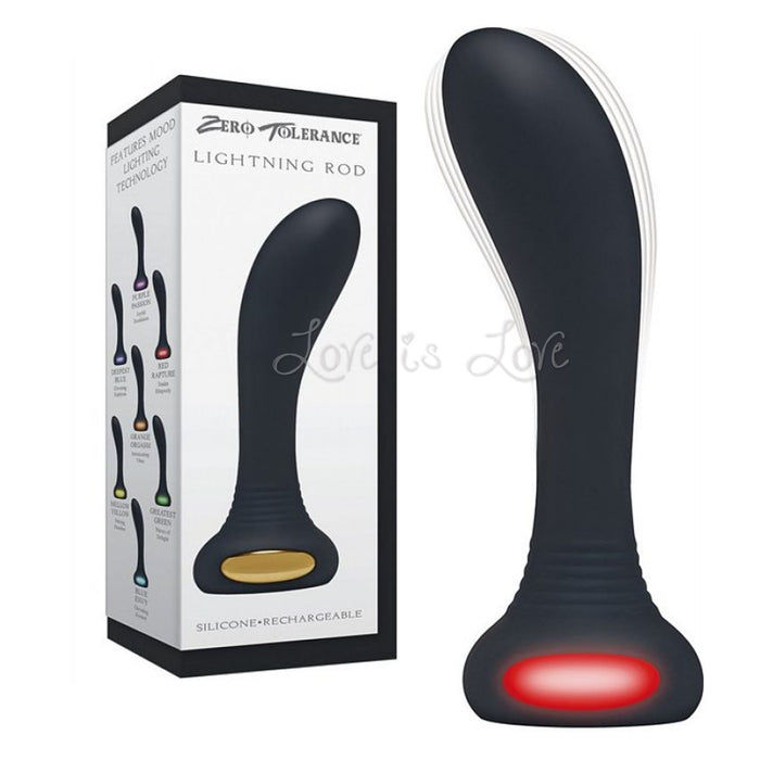 Zero Tolerance Rechargeable Lightning Rod Prostate Massager Black